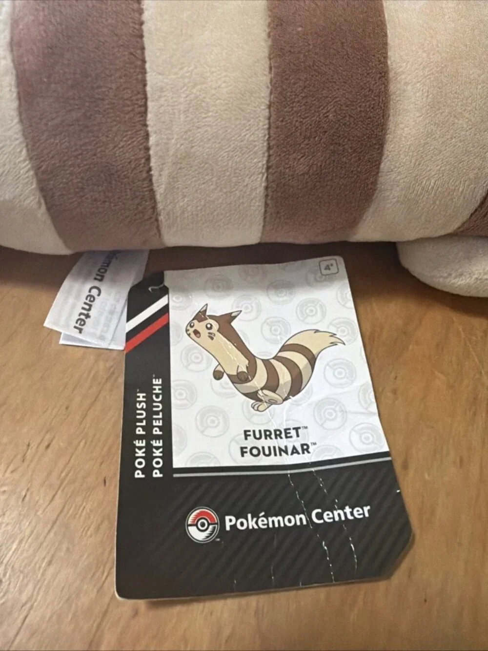 Pokemon Center Furret Plush Stuffed Toy with tag Posable 20”